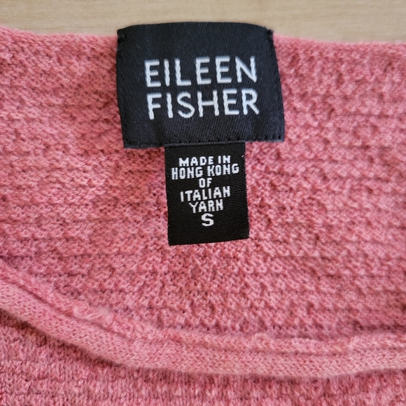 Vtg Eileen Fisher Pink 100% Wool Textured Sleeveless Tank Top Women Size Small - Picture 4 of 5